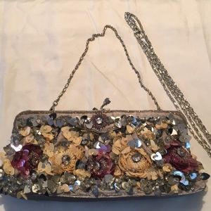 Spangle & Beaded Clutch Purse.